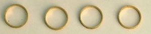 10 brass rings, 15.1/13.7mm