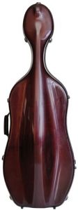 Carbon Cello Case, red weave